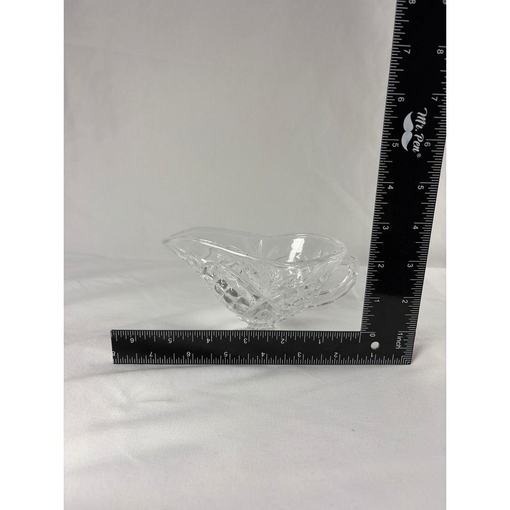 Shannon Crystal Designs of Ireland Lead Crystal Footed Gravy Boat Sauce Pitcher - Picture 5 of 5